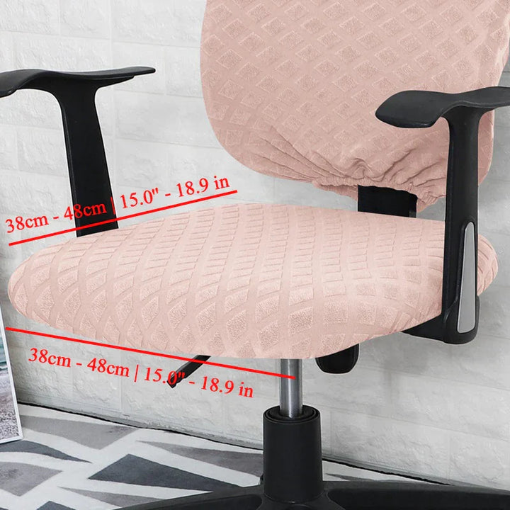 BowLift | Spandex elastic office chair cover Jacquard seat covers pineapple mesh fleece protective cover elastic computer seat protector