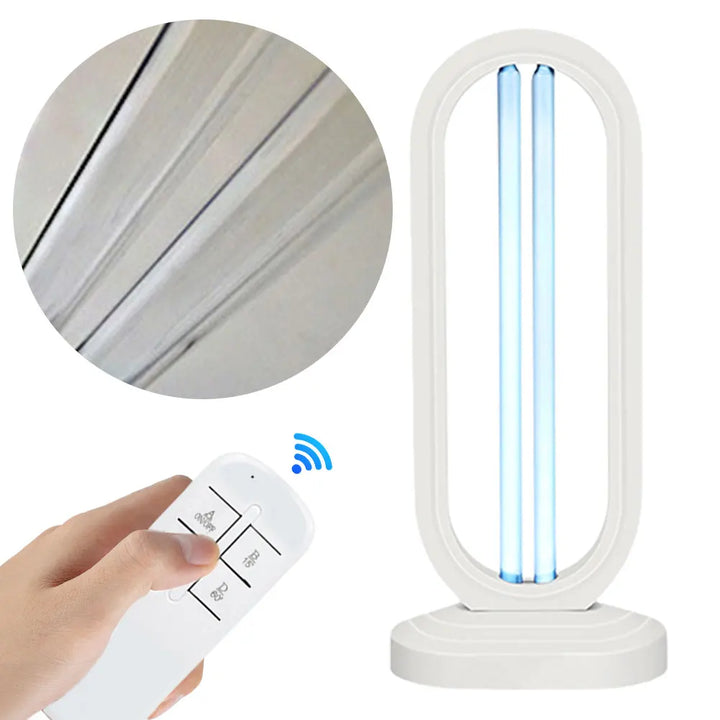 BowLift | Purevia UV-C Disinfection Lamp | 38W | With Remote Control & 3 Timer Levels | UV + Ozone | 41.5 × 18 cm
