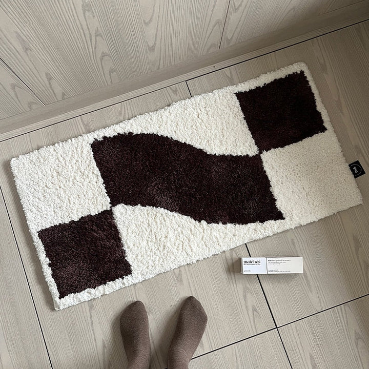 Wavy Grid Mini Rug | Bowlift