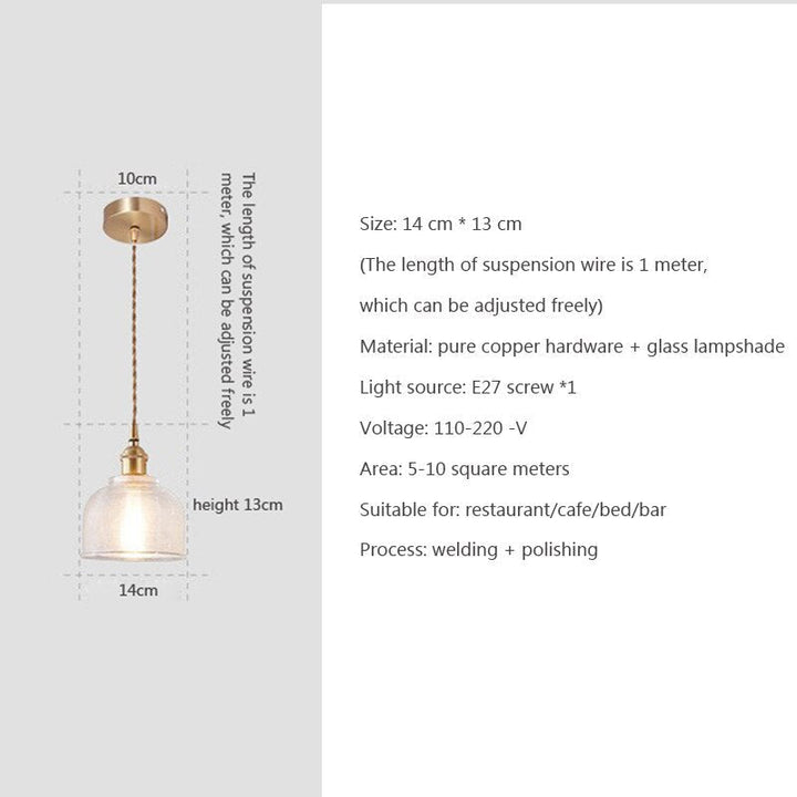 BowLift | Nordic Brilliance Transparent Glass Pendant Lamp