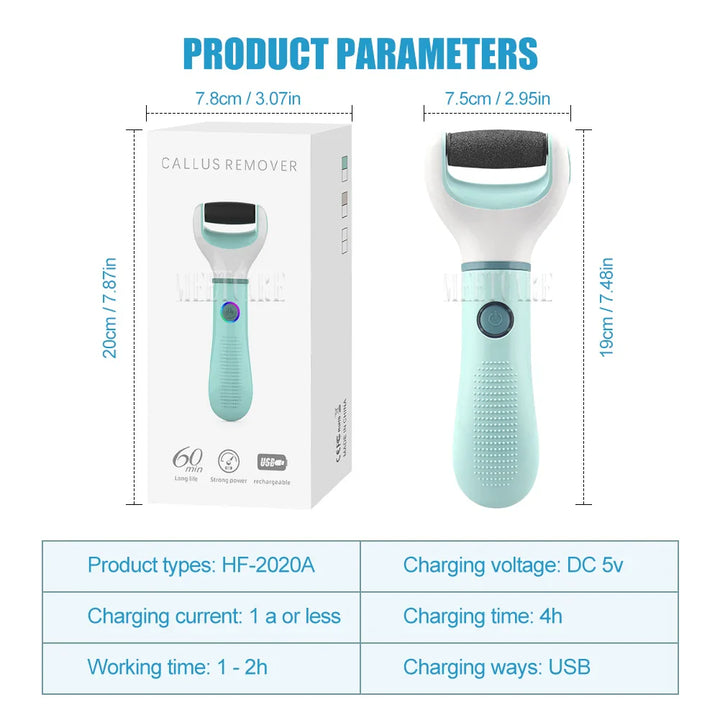 BowLift | Pedivance Electric Callus Remover with USB Charging | For gentle foot care & pedicure | Removes dry, cracked & calloused skin – 1200 mAh