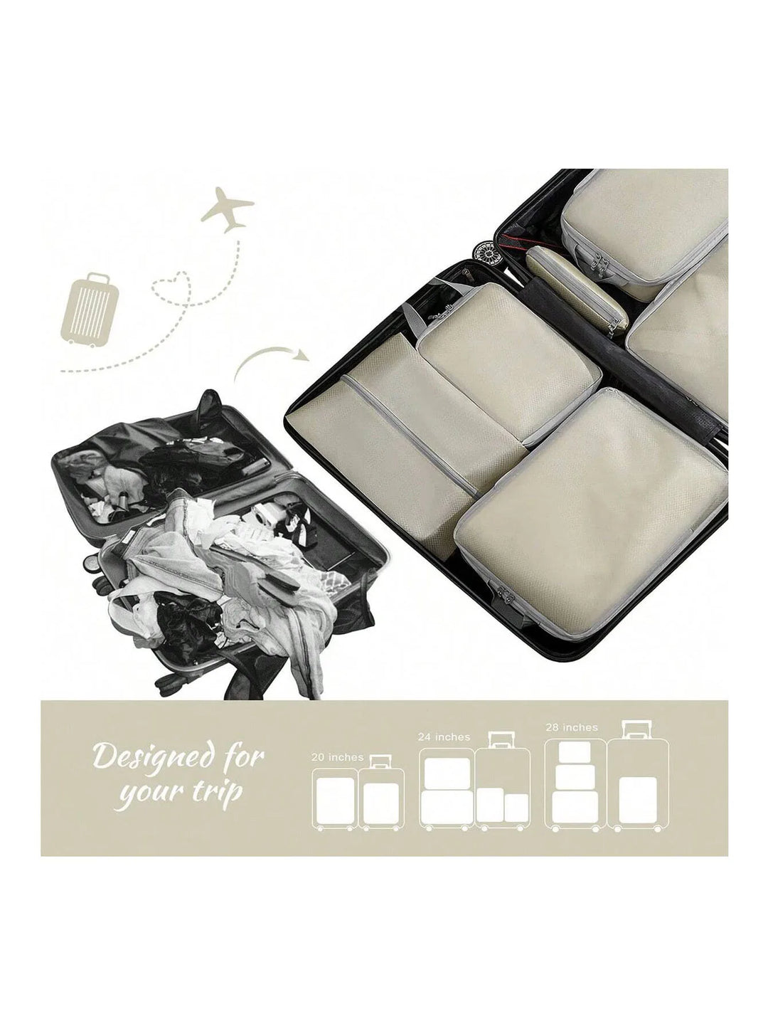 BowLift | Ordiva Travel Organizer | Compressible & Lightweight | Versatile Storage | Travel Essential