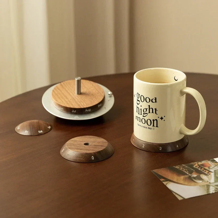 BowLift | Cosmic Cycle Minimalist Rotating Wooden Calendar