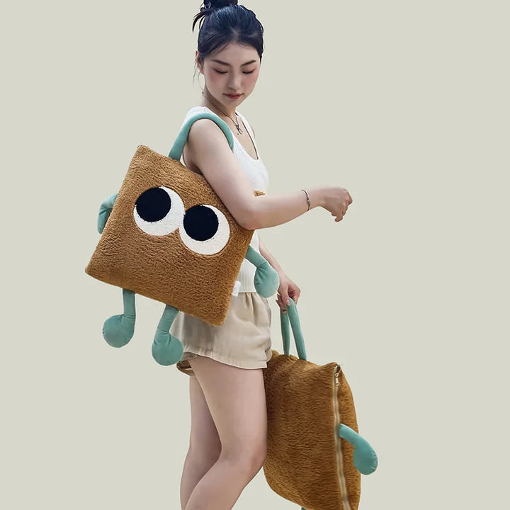BowLift | Cute Monster Portable Soft Throw Pillow Blanket