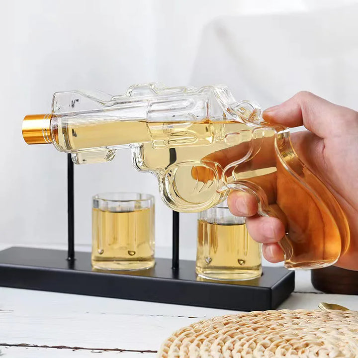 BowLift | Unique Revolver Liquor Decanter Set