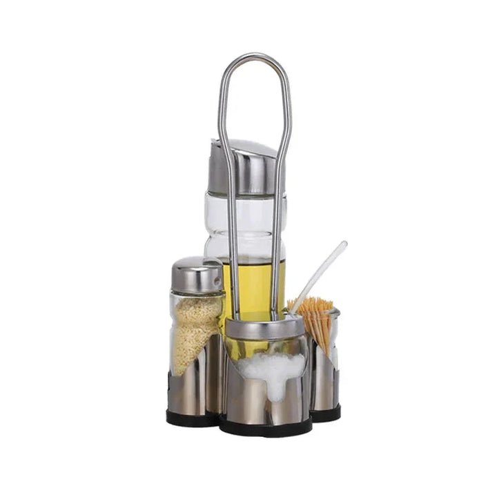 BowLift | Classic set of glass spice containers for dining table