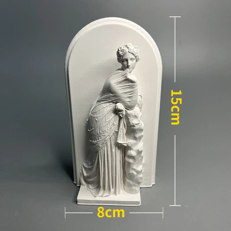 BowLift | Nordic INS Style Character Plaster Statue DIY Painted Sketch Photography Props Table Decorations Home Art Plaster Decoration
