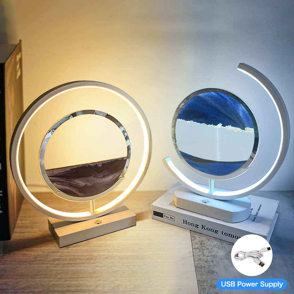 BowLift | 3D LED Flowing Sand Art Table Lamp