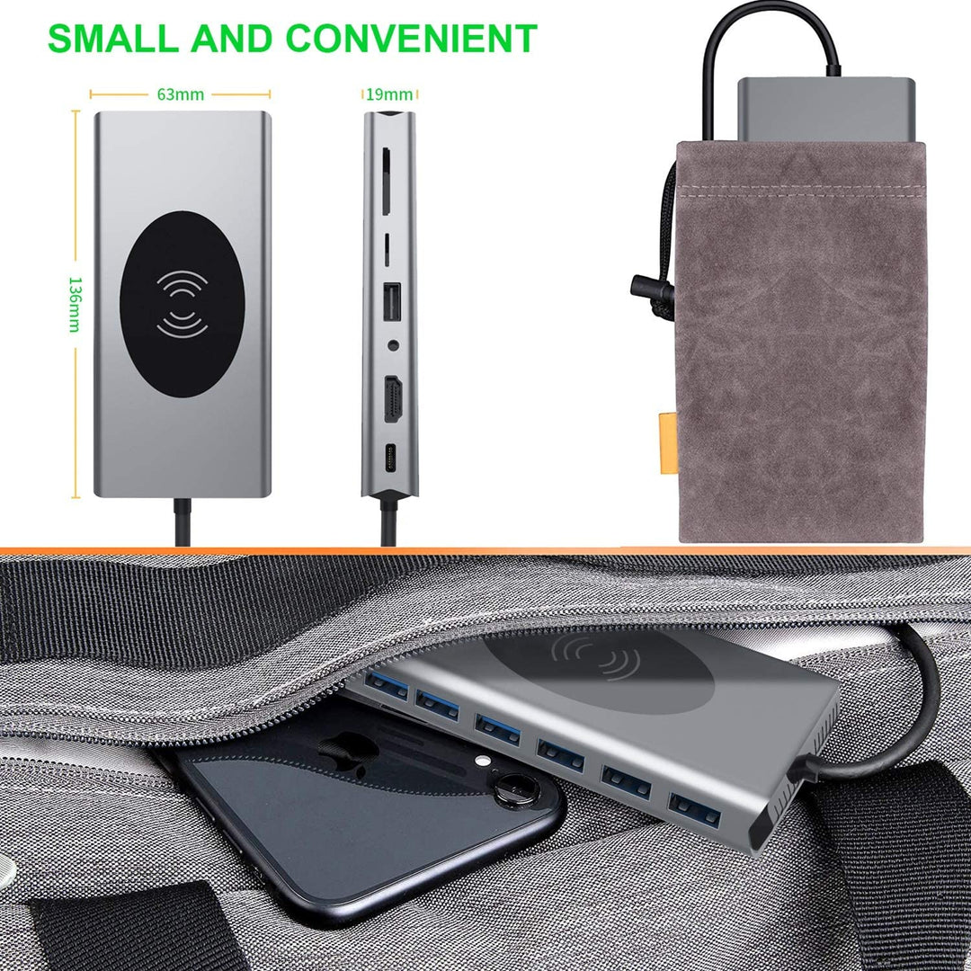 BowLift | 15in1 USB-C Wireless Charging Docking Station