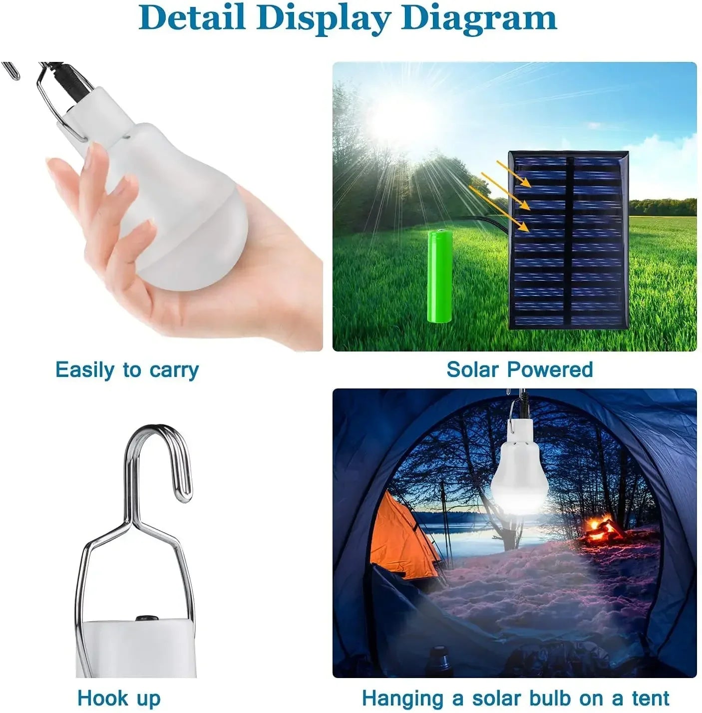 BowLift | Solar lamp with solar panel – Energy-saving LED lamp for indoor and outdoor use