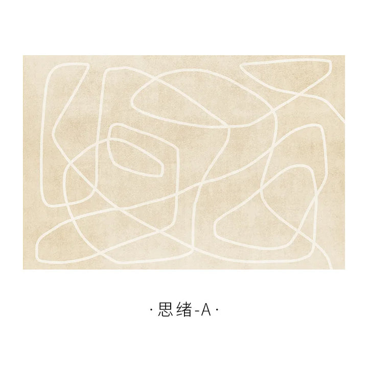 BowLift | Japanese Minimalist Plush Area Rug Non-Slip Soft Rug Bedroom Living Room Large Surface