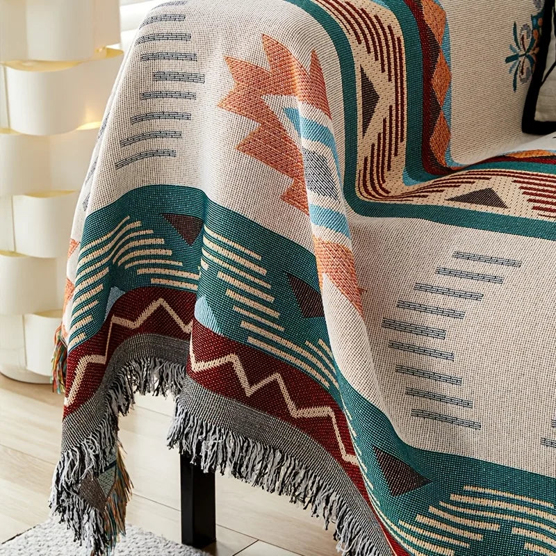 BowLift | Sofa blanket EthnoLoom | Reversible & Dustproof | Pet friendly | Universal for all seasons