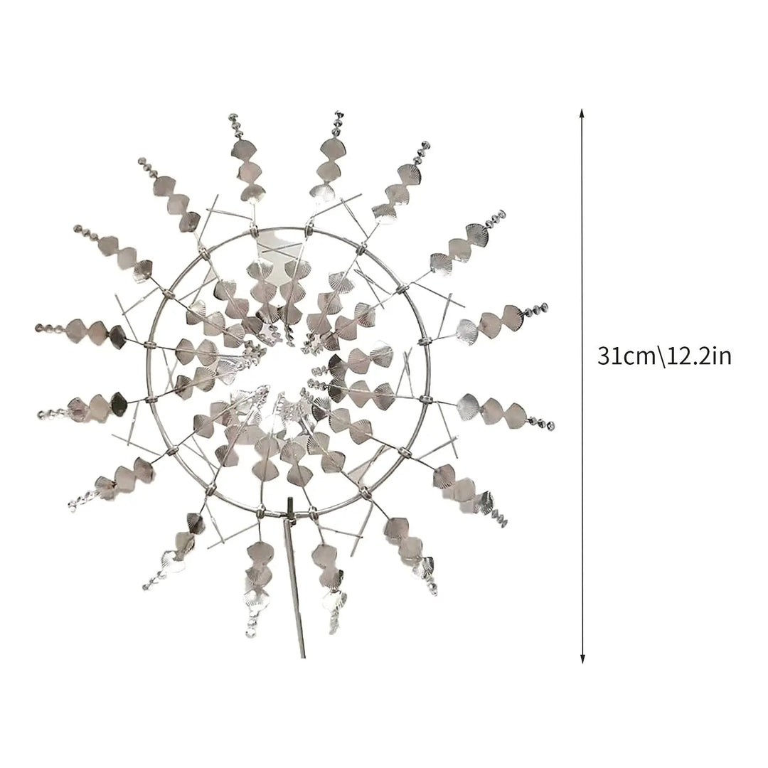 Unique Solar-Powered Kinetic Metal Windmill Spinner - Magical Wind Collectors for Patio, Garden, Lawn Outdoor Decoration Bowlift