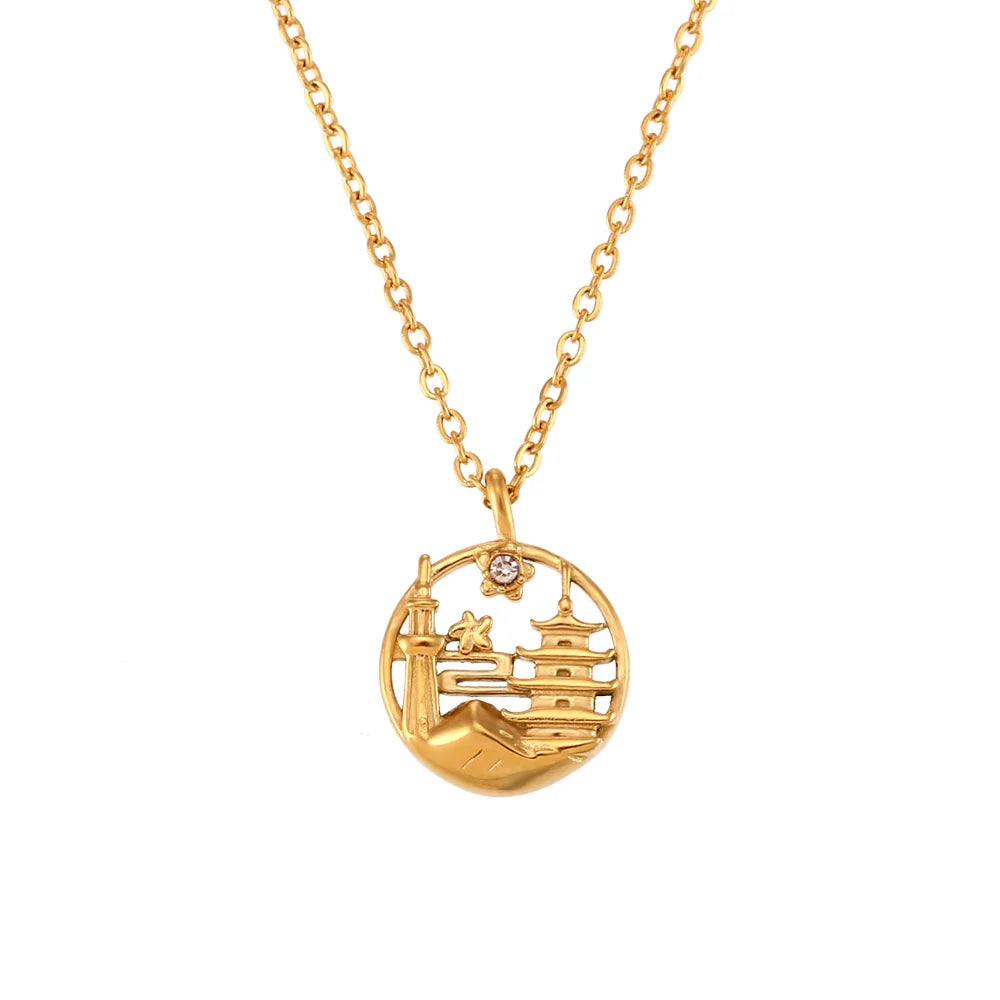 BowLift | 18k Landmark Adventures Travelers Necklace