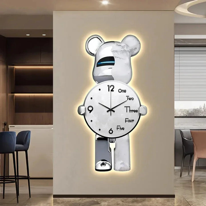 BowLift | Glowing Star Bear LED Wall Clock