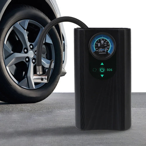 BowLift | Tire Pump AutoAirX Pro | Portable Compressor 12V | Metal Cylinder | For Car, Motorcycle, Bicycle & Ball