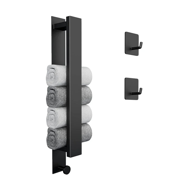 BowLift | Modern Self-Adhesive Towel Rack - in Silver and Black