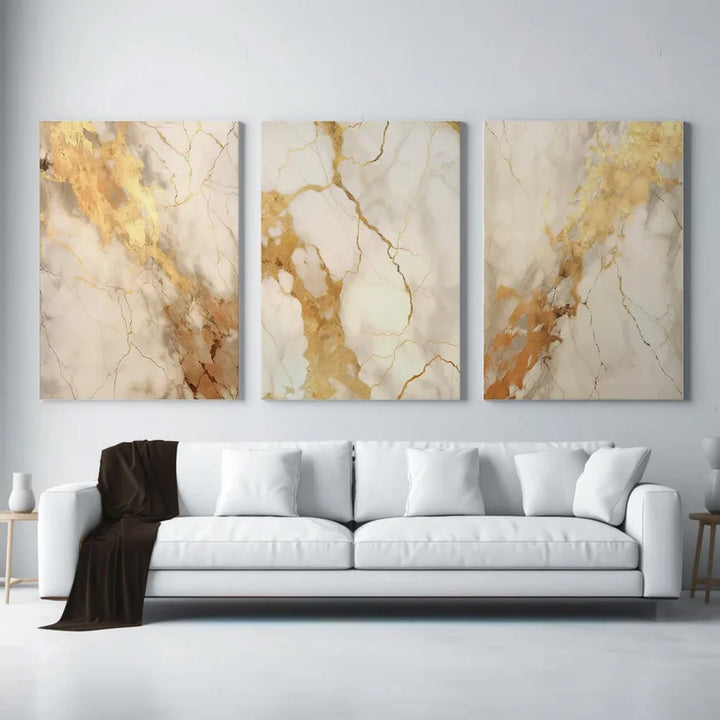 Modern Black Beige Golden Liquid Marble Print Abstract Wall Art Fine Art Canvas Prints Pictures For Living Room Bedroom Art Decor | Bowlift