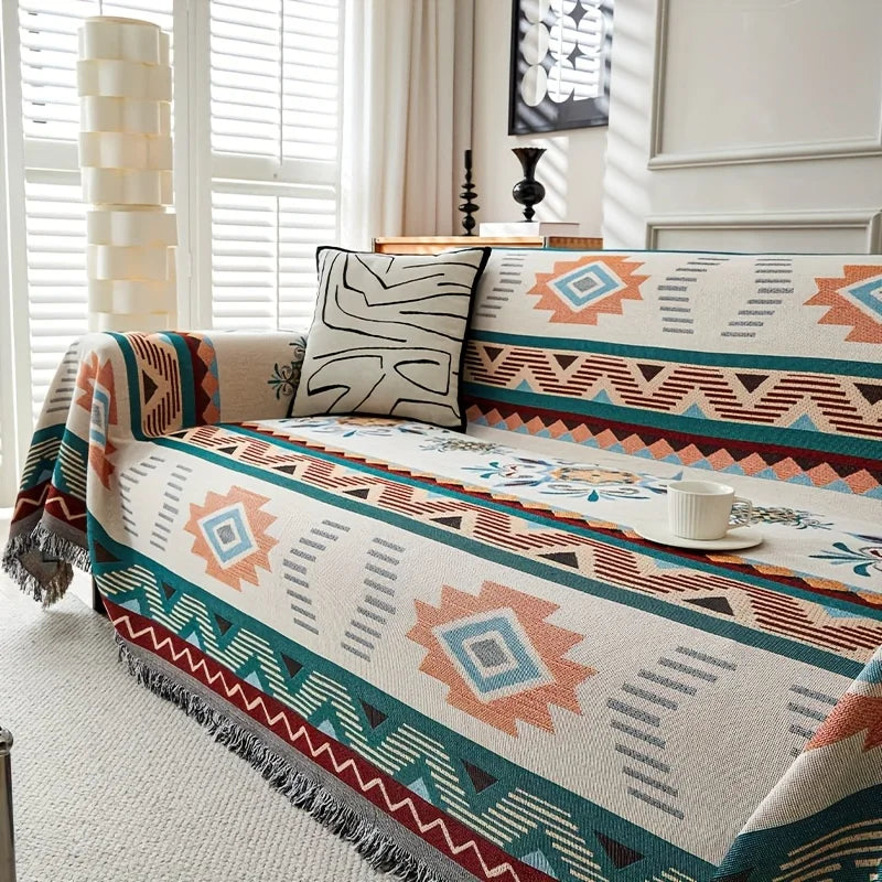 BowLift | Sofa blanket EthnoLoom | Reversible & Dustproof | Pet friendly | Universal for all seasons