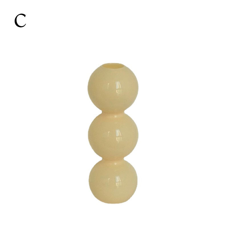 Ivory Glass Candleholder | Bowlift