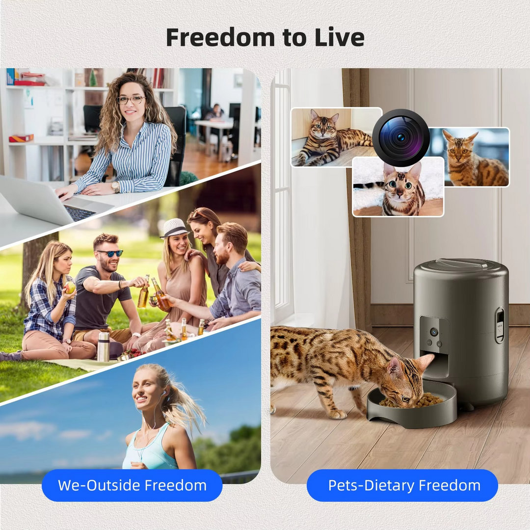BowLift | Smart 68oz Automatic Pet Feeder with Camera & WiFi Control