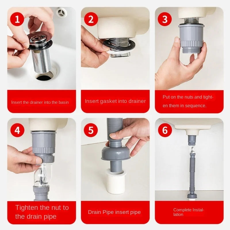 BowLift | 360 Drain Easy Universal Overflow Disposer Drain Kit