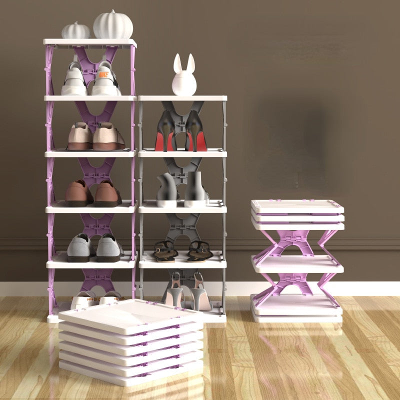 BowLift | Space Saving Foldable Stackable Shoe Storage Rack