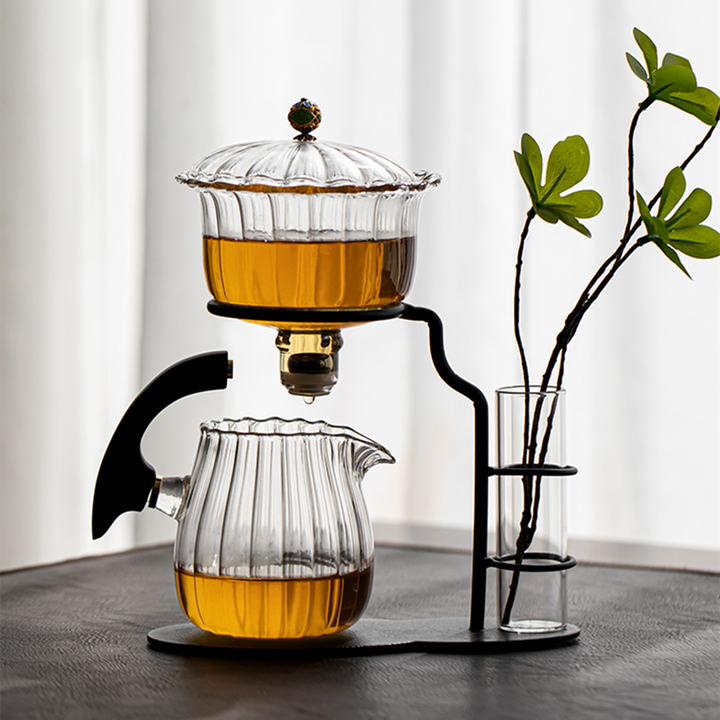 BowLift | Nature Leaf Magnetic Semi-Automatic Tea Set