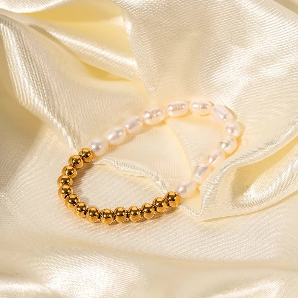 BowLift | 18k Beaded Pearl Split Bracelet