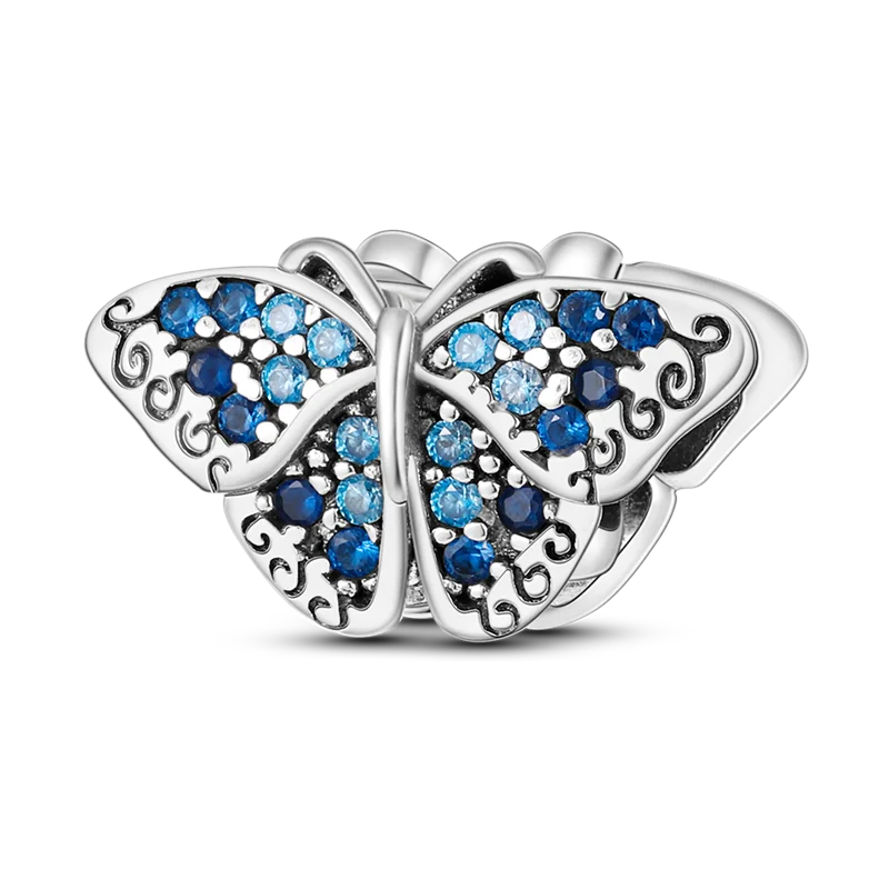 BowLift | 925 Silver Golden Leopard Charms Beads Colorful Chameleon Rhinoceros Lion Scarab Cat Pendant Compatible with Original Pandora Bracelet Jewelry