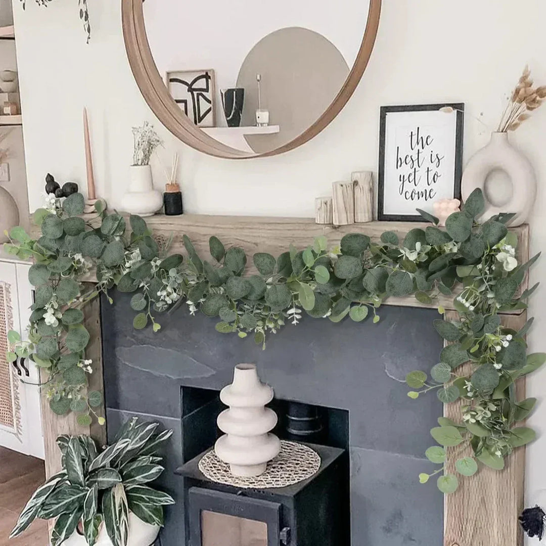 BowLift | Eucalyptus Garland Set | 2 Pieces | 180 cm | Realistic & Maintenance-Free