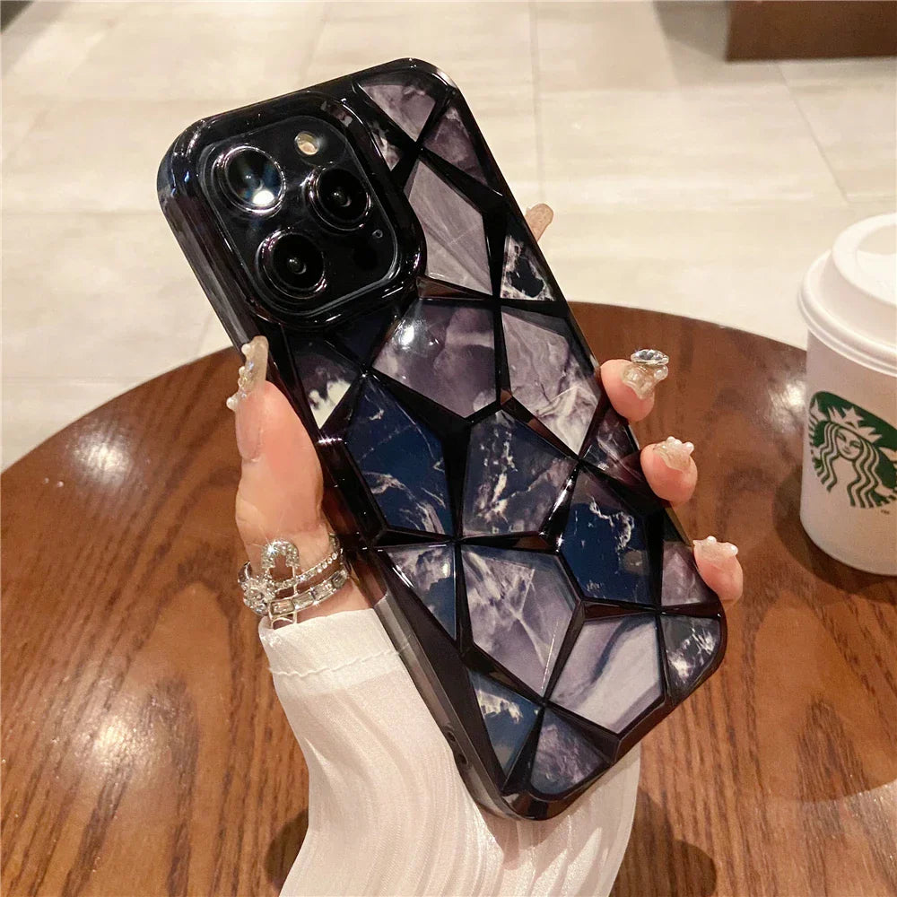 BowLift | Geometric Colorful Marble iPhone Case