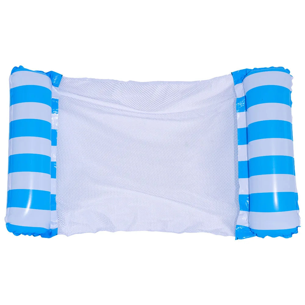BowLift | AQUAVIVA Inflatable Water Hammock | 130×70 cm | Foldable Pool Lounger with Backrest | Swimming Bed for Pool, Beach & Vacation