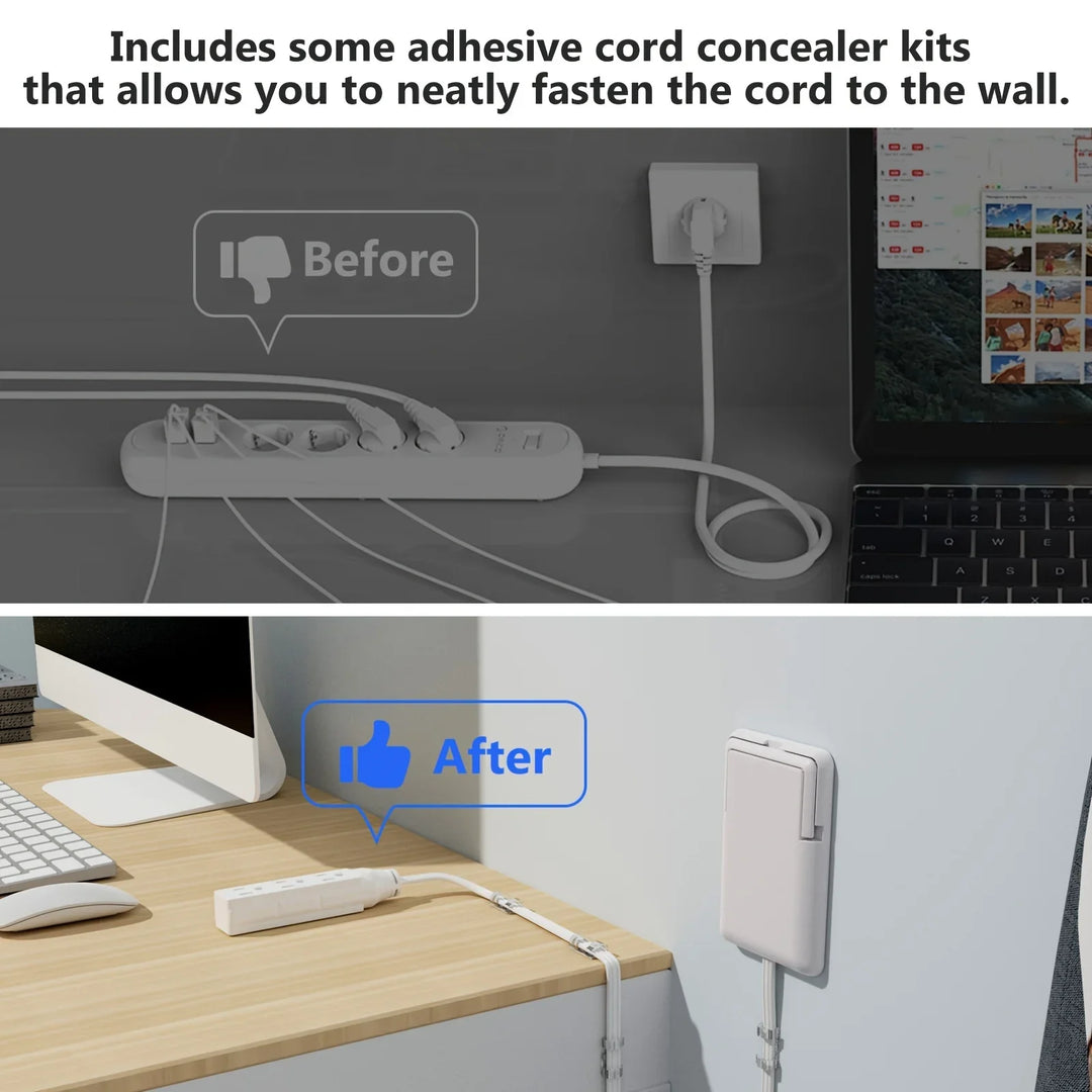 BowLift | Ultra-Thin Wall Panel Plug with Extension Cord