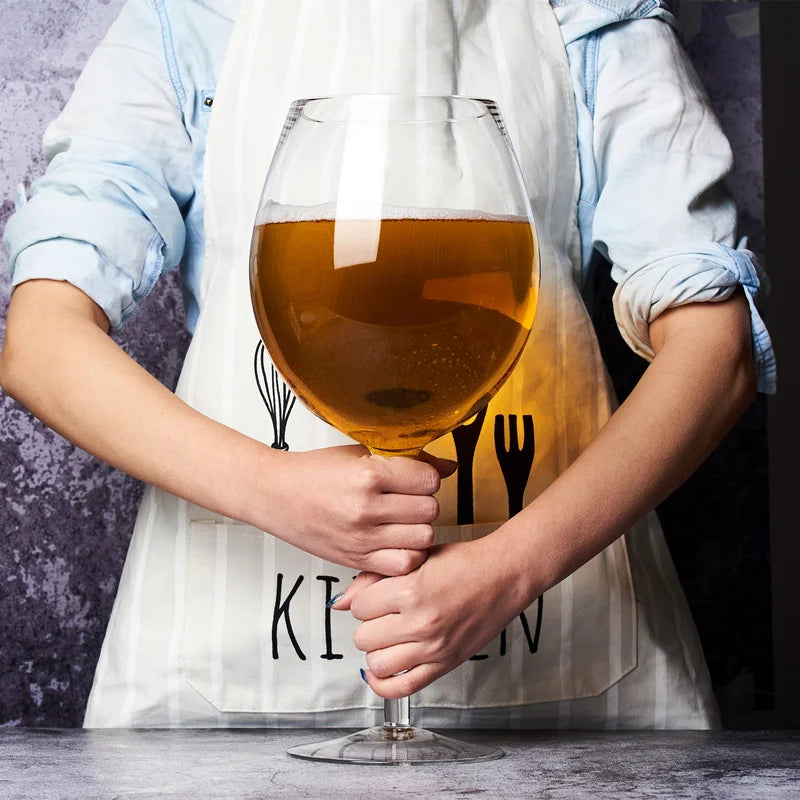 Huge 106 Oz Wine Glass and Beer Mug Combo - 3000ML Extra Large Crystal Glass for Parties, Weddings, and Celebrations Bowlift
