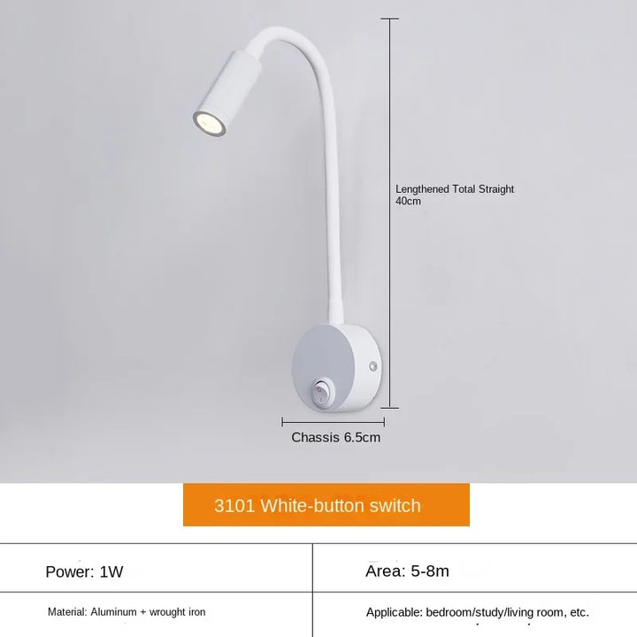 BowLift | Versatile LED Wall Lamp: Modern, Flexible, Perfect for Reading in Bed