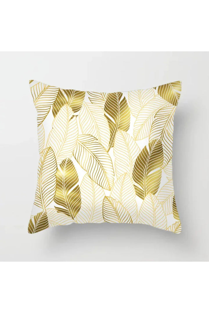 Yellow Leaf Polyester Pillowcase | Bowlift