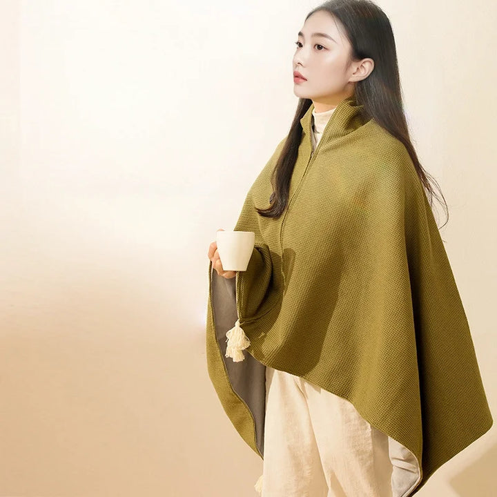 BowLift | CozyTherm Wear USB Heating Blanket to Wear | 150 × 85 cm | 3 Temperature Levels | Machine Washable & Portable