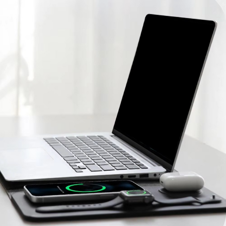 BowLift | Magnetic 3-in-1 Wireless Charging Laptop Sleeve with Mouse Pad &amp; Desk Mat