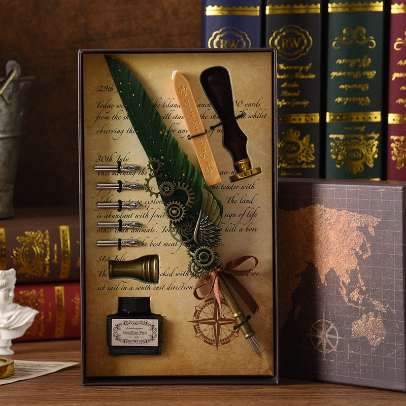 BowLift | Phoenix Feather Mechanic Calligraphy Pen Set