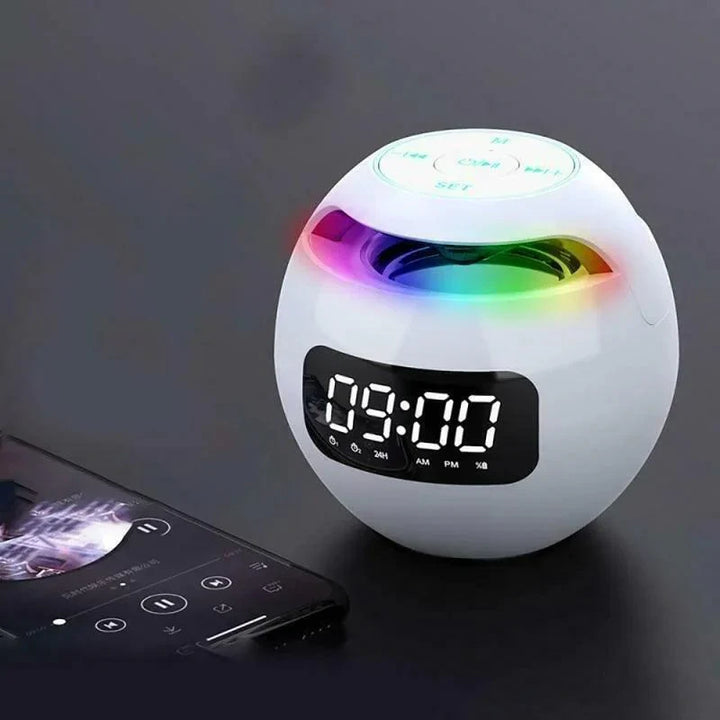 BowLift | Ball Speaker Alarm Clock | Bluetooth 5.0 | LED Night Light | 2200 mAh Battery