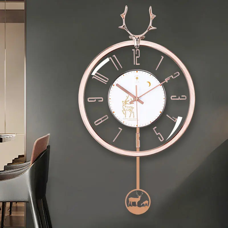 Luxurious silent wall clock – Modern design with large dial for living room | Bowlift
