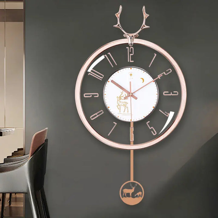 Luxurious silent wall clock – Modern design with large dial for living room | Bowlift