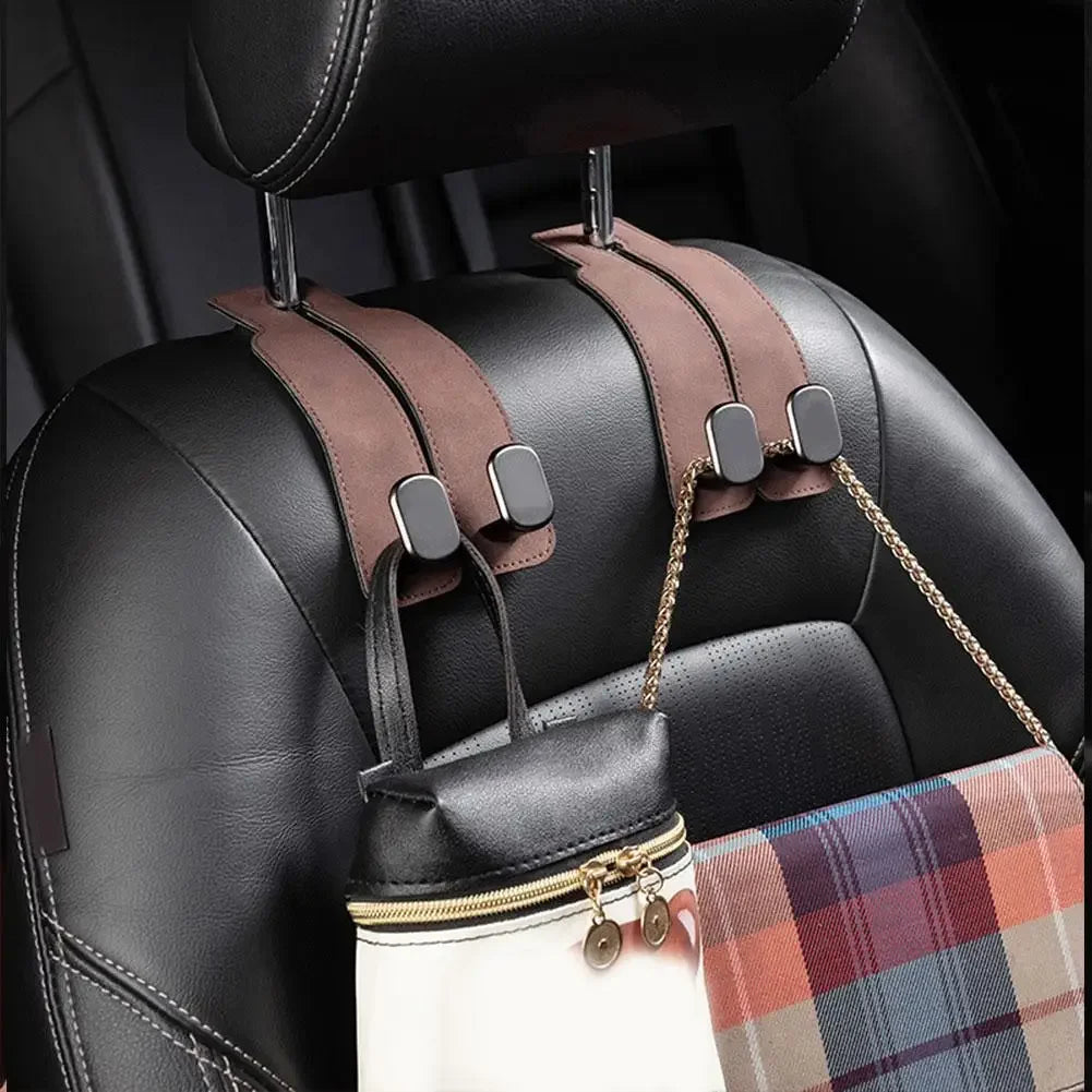 BowLift | Car Headrest Organizer Leather Hook