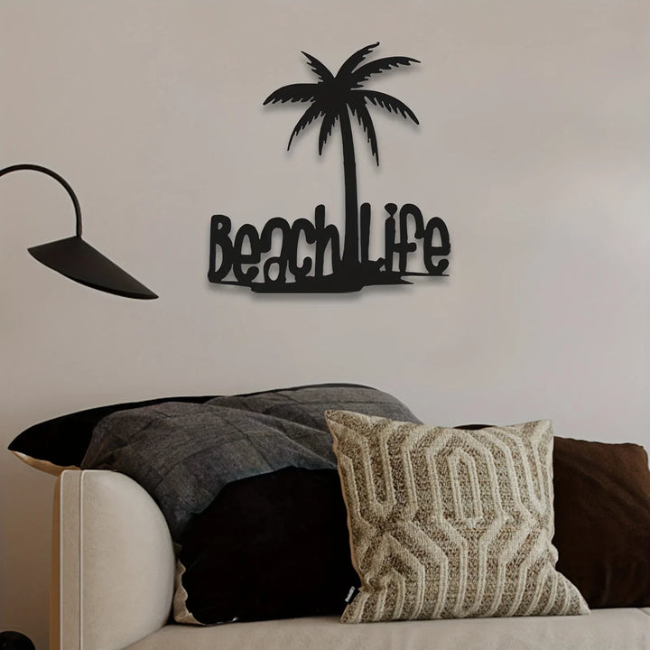 Beach Life Coconut Tree Metal Wall Art 3d Decoration For Living Room Bedroom Home Office Wall Decoration | Bowlift