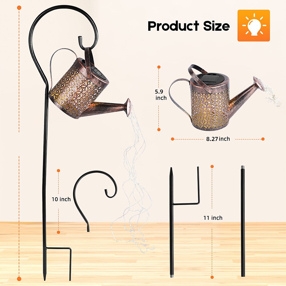 BowLift | Garden Watering Solar-Powered Can Patio Light
