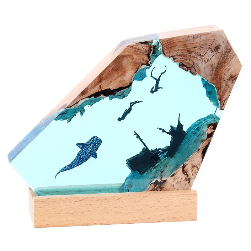 BowLift | Deep Ocean Resin Decorative Night Lamp