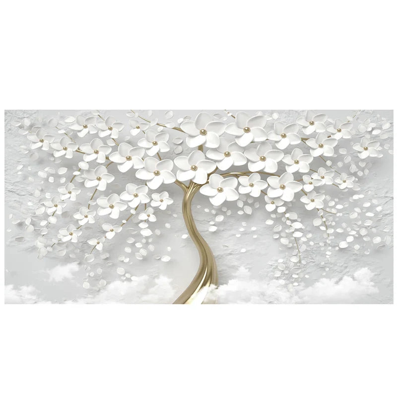 Abstract Floral Big Blossom Petal Tree Wall Art Fine Art Canvas Prints Picture For Living Room Bedroom Salon Art Decor | Bowlift