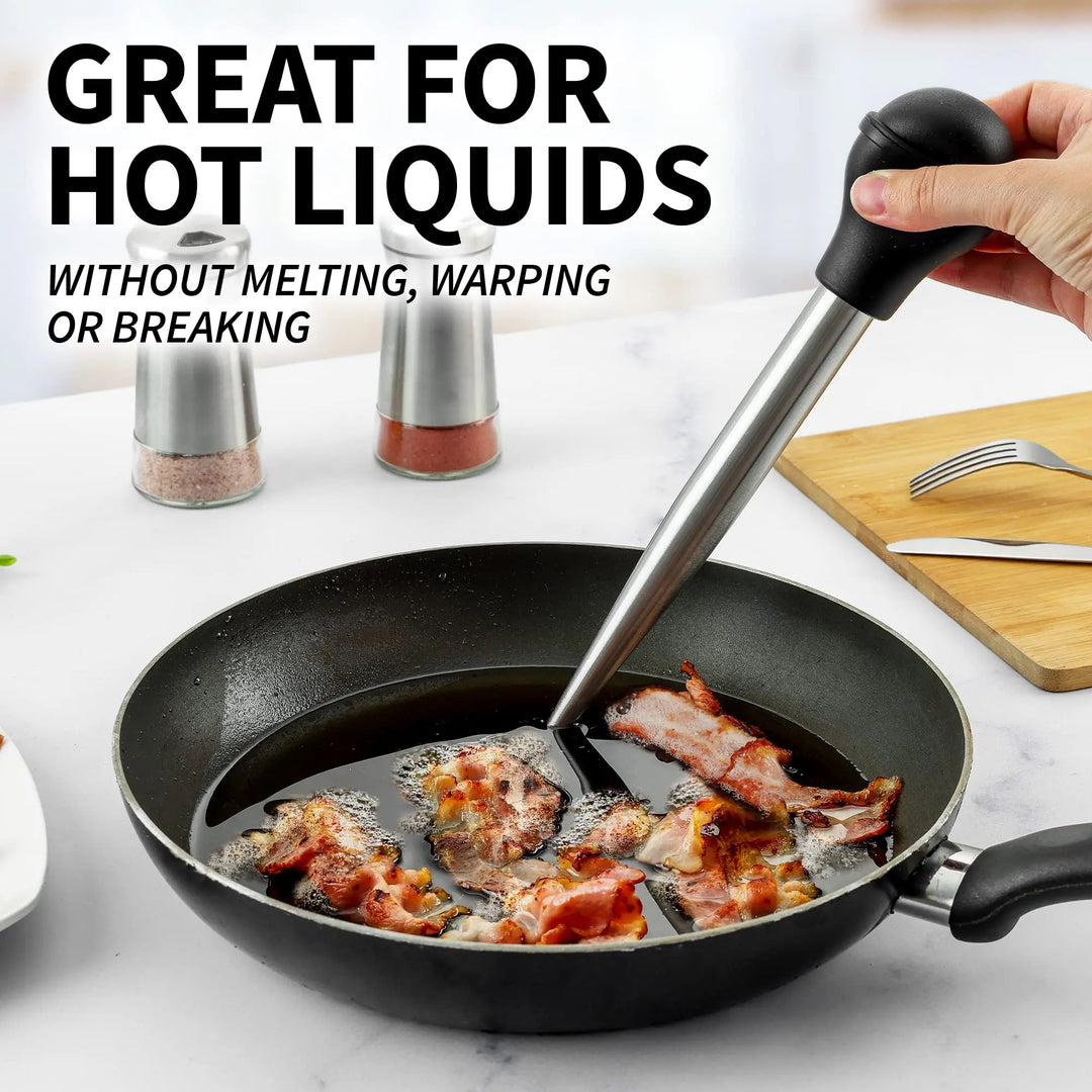 BowLift | Flavora Marinade Injector | With 2 Needles & Cleaning Brush | For Liquid & Thick Marinades | Stainless Steel & Silicone