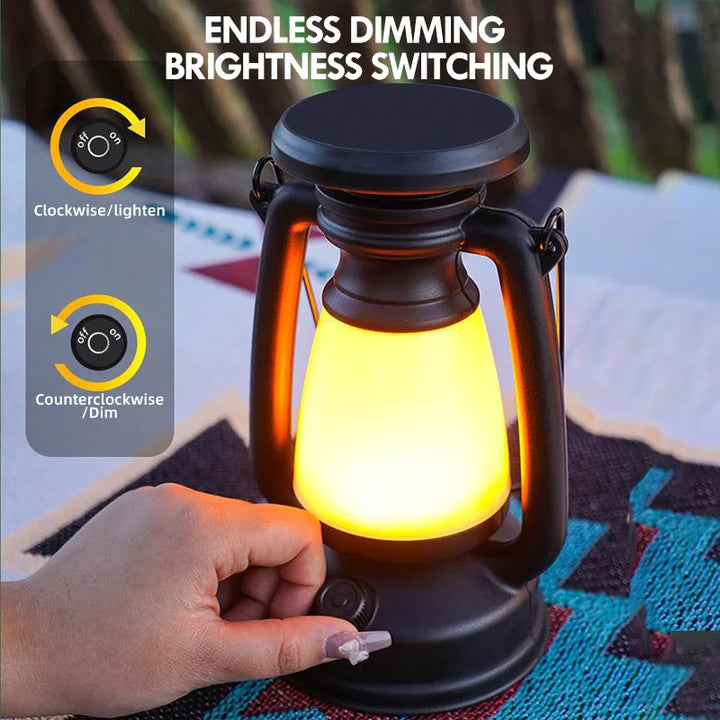BowLift | Nostalux Retro Lantern | LED Table Lamp with Remote Control | Rechargeable & Decorative | For Home, Camping & Bar